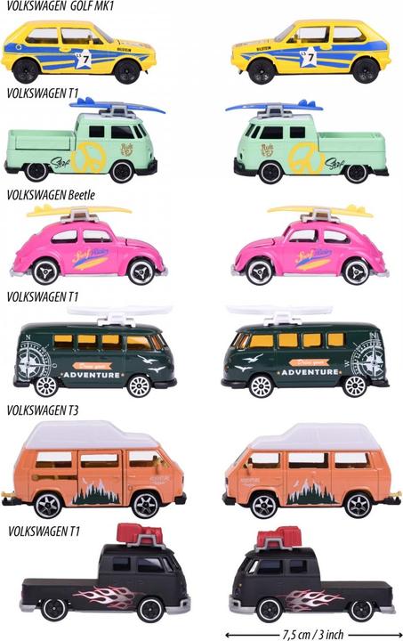 Immagine prodotto Majorette VW Gli Originali Auto Premium, 6-sort.