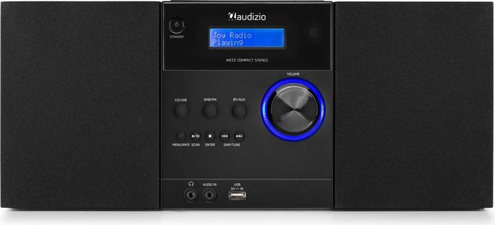 Actual product image Audizio Metz Micro-HiFi System (Bluetooth, CD player, 2x 15 W)