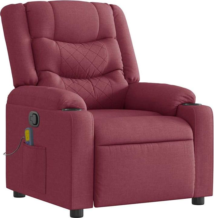 Produktbild VidaXL Massagesessel Weinrot Stoff