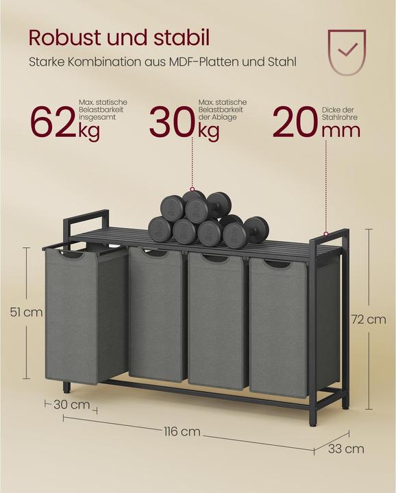 Actual product image Vasagle Laundry (160 l)