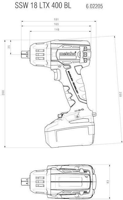 Produktbild Metabo SSW 18 LTX 400 BL (Akkubetrieb)