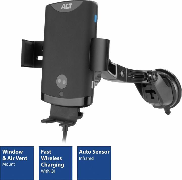 Image du produit Montage automatique du smartphone sur la voiture avec chargement sans fil