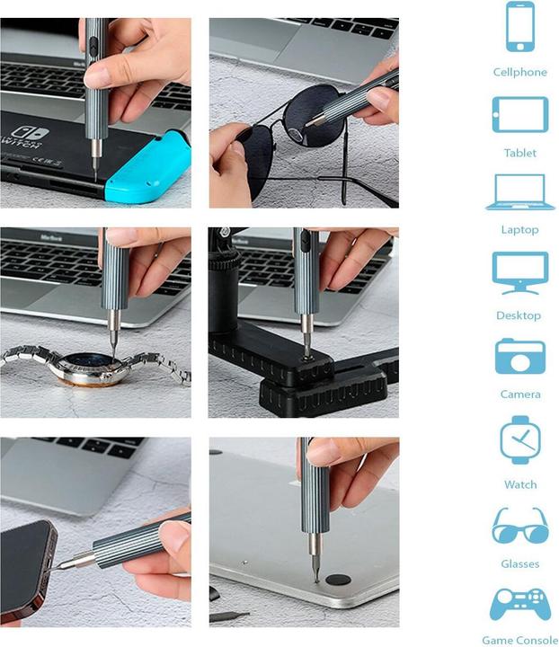 Immagine prodotto Stahlwerk Set di cacciaviti di precisione EPS-58 ST 58 pezzi per meccanica di precisione a batteria