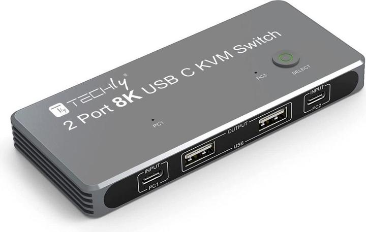 Produktbild Techly KVM USB-C Switch 8K DisplayPort
