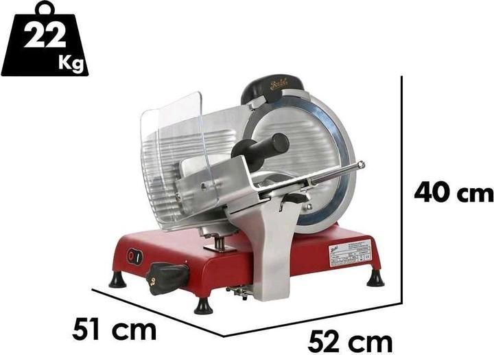 Immagine prodotto Berkel Affettatrice Red Line 250 rossa opaca con lama in acciaio da 250 mm