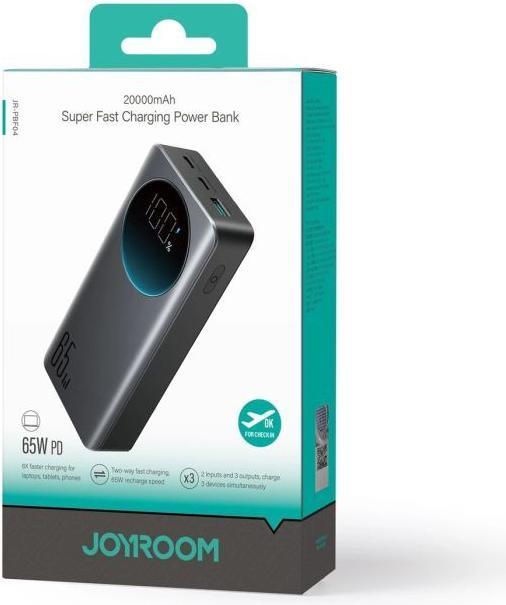 Image du produit Joyroom Batterie externe 65W 20000mAH noir (JR-PBF04) (20000 mAh, 65 W, 74 Wh)