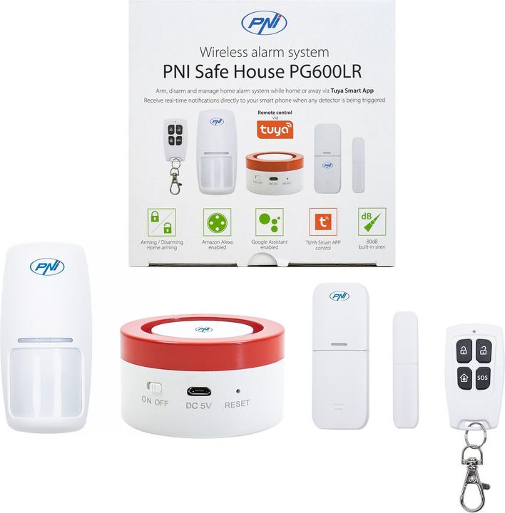 PNI Safe House PG600LR Funkalarmsystem, Smart-Home-Sicherheitssystem, kabellose Verbindung, Einbruch