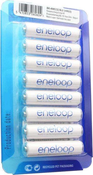 Image du produit Panasonic Batterie HR-4UTGB Case AAA Micro Pack de 8 piles avec 2x AccuCell Case bleu (8 pcs, AAA, 800 mAh)