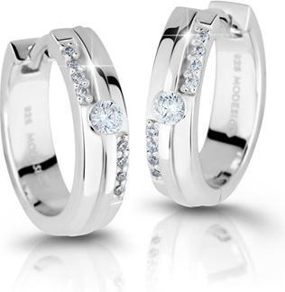 Image du produit Modesi Boucles d'oreilles en argent scintillant avec zircons M26021