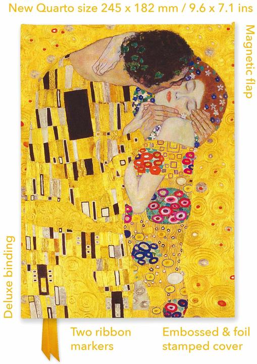 Immagine prodotto Gustav Klimt: Il bacio (Rivista in quarto sventato) (180 x 245 mm, Righe, Copertina rigida)