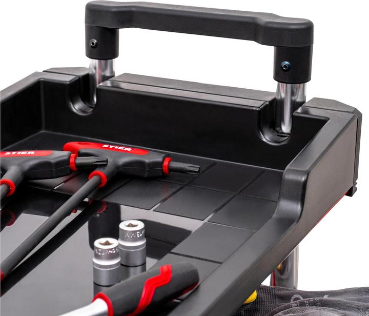 Actual product image Stier Folding assembly trolley 80kg load capacity LxWxH 700x380x535/950mm