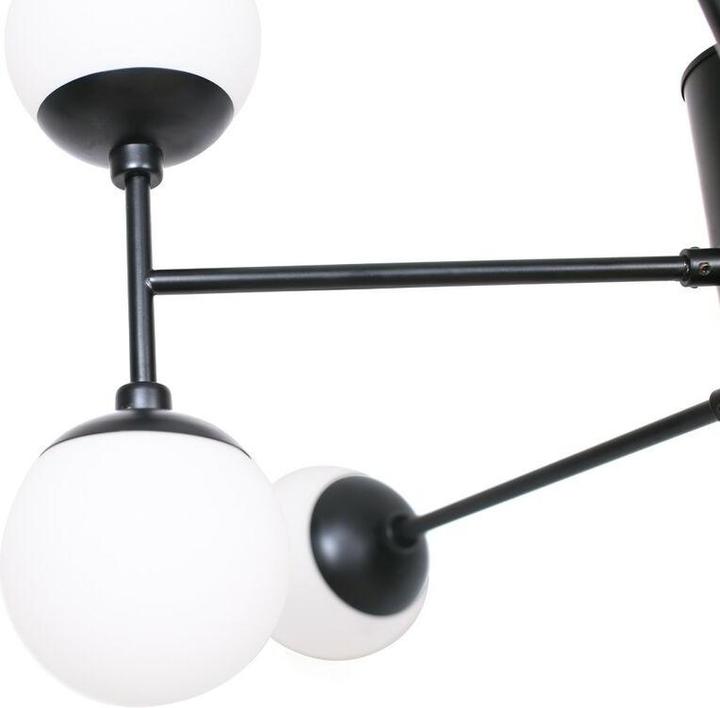 Actual product image DKD Home Decor Ceiling lamp Crystal Black (76.2 x 76.2 x 40.64 cm)