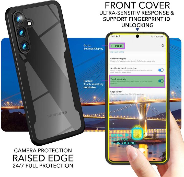 Immagine prodotto Nalia Busta ibrida trasparente a 360 gradi (Samsung Galaxy S24+)