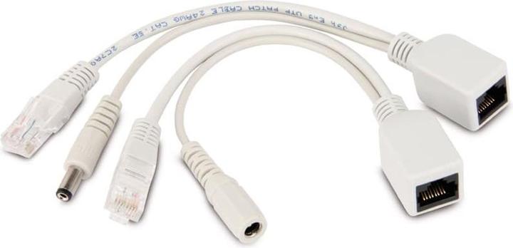 Actual product image Digitus PoE cable set passive up to max 5m 10/100Mbit RJ45 plug RJ45 socket DC plug+socket 5,5mm (PoE Splitter)