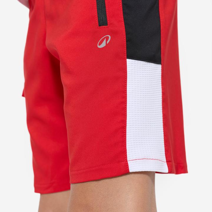 Produktbild Decathlon Shorts Sporthose Kinder atmungsaktiv - rot/weiss (14, 15, 16)