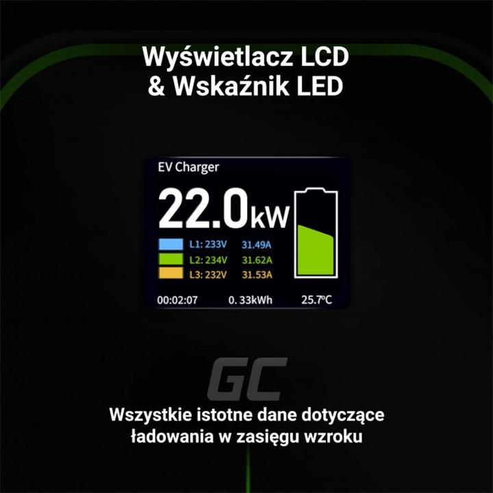 Label énergétique GreenCell GC EV PowerBox (Type 2, 22 kW, 32 A, Type 2)