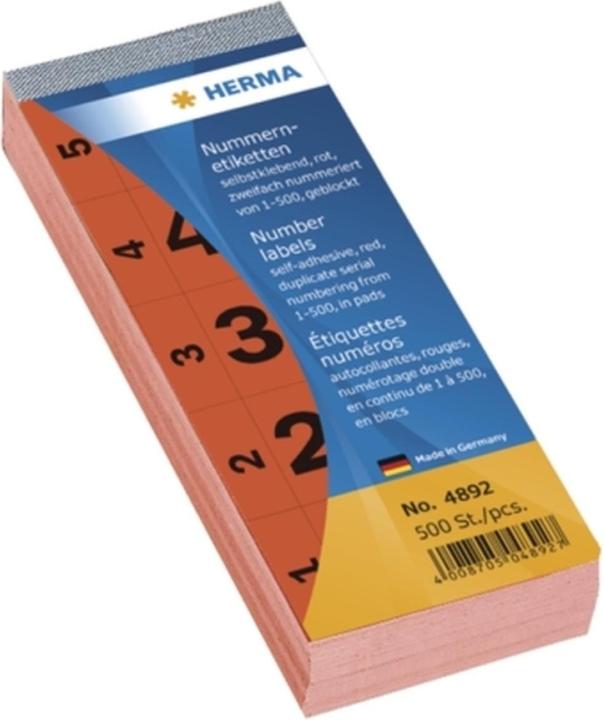 Produktbild HERMA Nummernblock