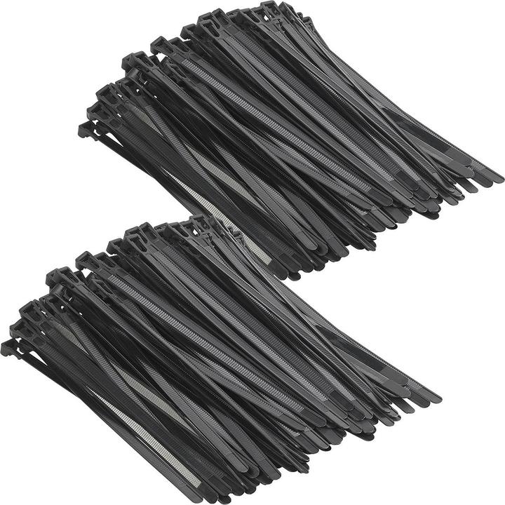 Immagine prodotto AGT Set di 200 fascette richiudibili (Fascette in plastica, 200 mm, 200 pz.)
