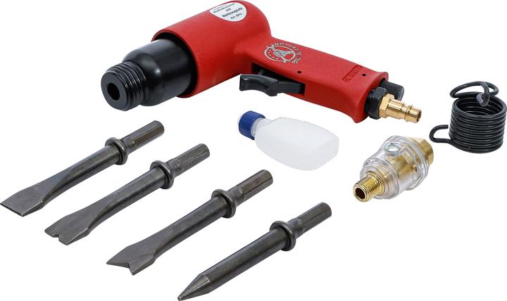 Actual product image BGS Air Hammer Chisel Set 8 pcs. (Rechargeable battery operated)