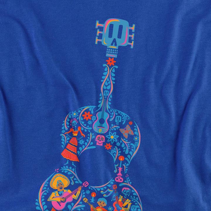 Immagine prodotto La Maison du Coco Maglietta Ernesto Miguel Hector Chitarra Colorata Adulto Unisex (L)