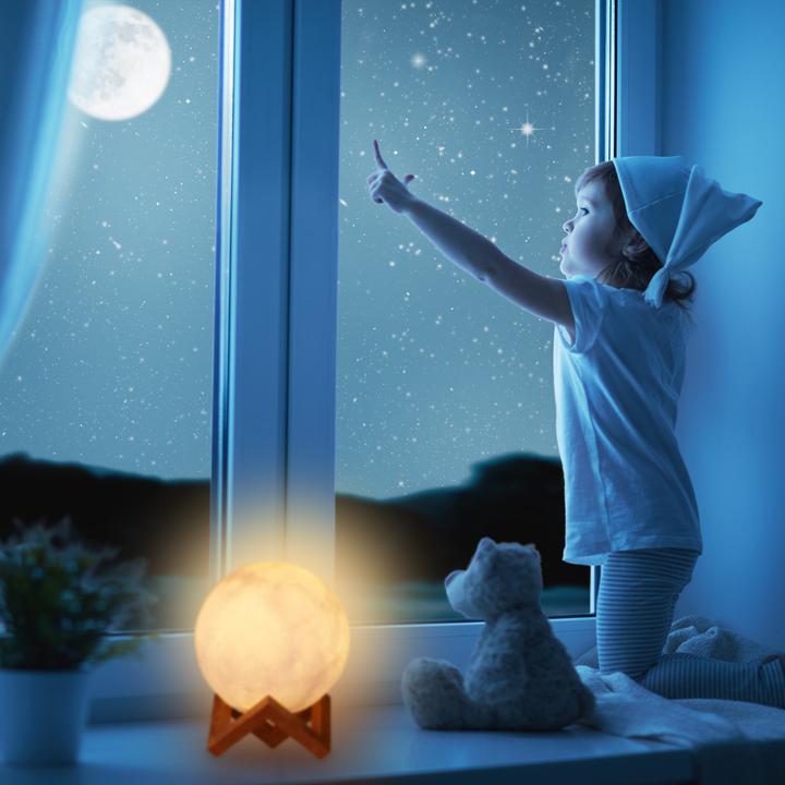 Actual product image Relaxdays Moon Lamp 3D