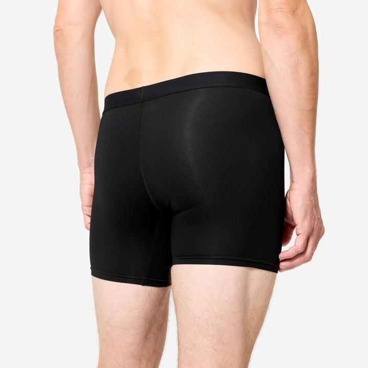 Image du produit Decathlon Lot de 3 boxers respirants en microfibre Homme, noir/bleu/rouge (XL)