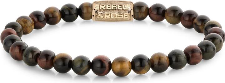Produktbild Rebel & Rose Armband Who's afraid of the Tiger RR-60099-G-S Damen (16.50 cm, Acero inoxidable, Ojo de Tigre)