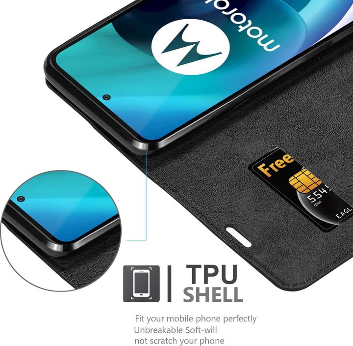 Actual product image Cadorabo Book Invis. Magnet sleeve (Motorola Moto G71 5G)