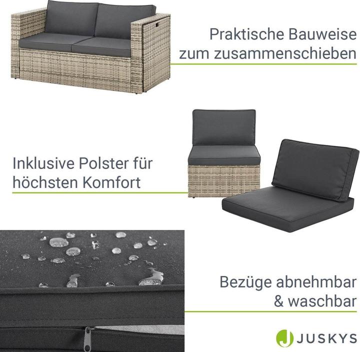 Produktbild Juskys Polyrattan Lounge Salou