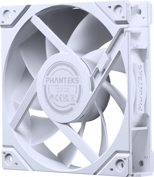 Actual product image Phanteks M25 Gen2 PWM D-RGB fan, 3-pack - 120mm, white (120 mm, 3 x)