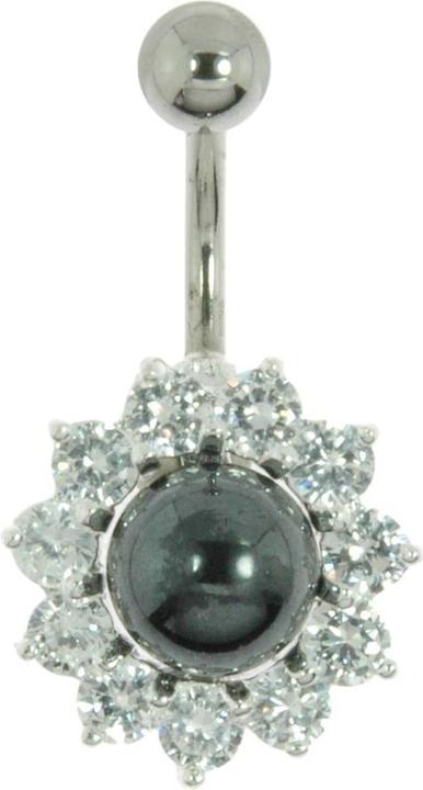 Actual product image Bijouteria Bellypiercing (Stainless steel, Silver 925, Synthetic pearl, Crystal)