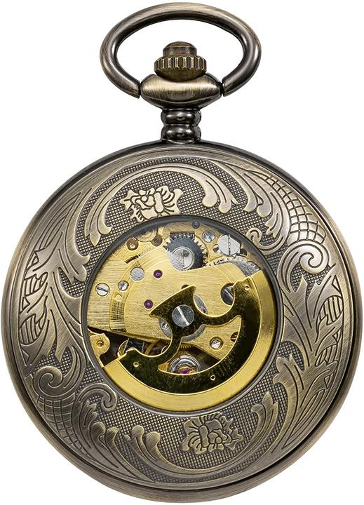 Image du produit Treeweto Montre de poche unisexe avec chaîne (Montre à gousset, 45 mm)