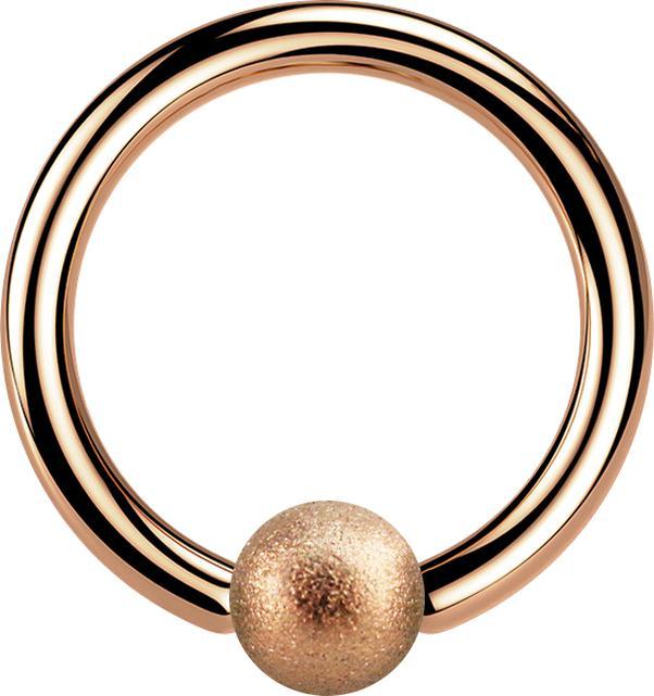 Produktbild Star Piercing Micro Ball Closure Ring rosegold gesprenkelt (ohne Messing, Chirurgenstahl 316L)