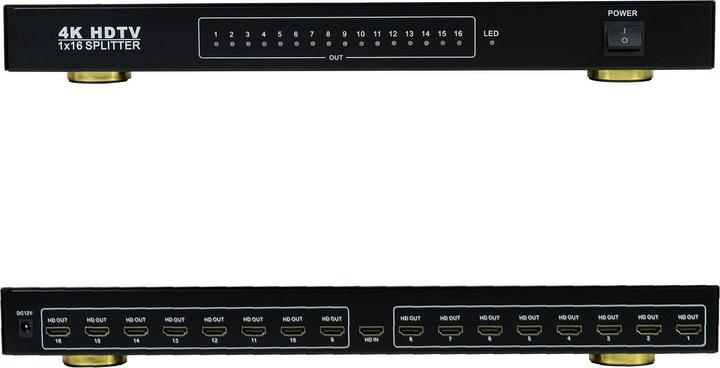 Produktbild PNI HDMI 1.4 3D-Splitter mit 16 UltraHD 4Kx2K-Anschlüssen