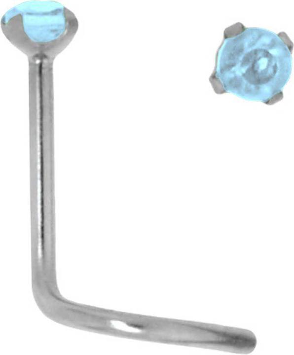 Actual product image Bijouteria Nose piercing (Surgical steel 316L, Crystal)
