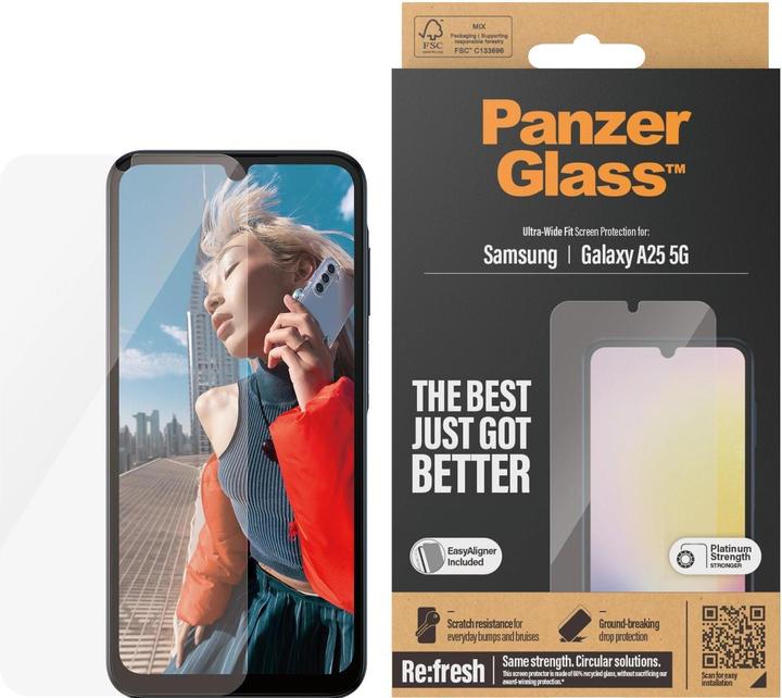 Image du produit PanzerGlass Ajustement ultra-large (1 pièce(s), Samsung Galaxy A25 5G)