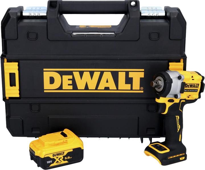 Image du produit DeWalt DCF 921 NT Clé à choc sans fil 18 V 400 Nm 1/2" Brushless + 1x batterie 5,0 Ah + TSTAK - sans L (Fonctionnement sur batterie)