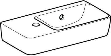 Image du produit Geberit Keramag / Lave-mains Renova Compact Tablette gauche 50 cm blanc 276350000 (250 mm, 500 mm)