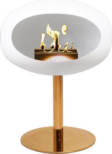 Image du produit Le Feu Bio Ethanol Cheminée Ground Steel Low Blanc - Rose Gold Edition
