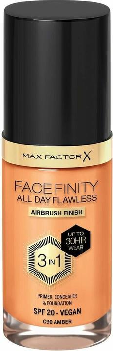 Actual product image Max Factor Facefinity All Day Flawless 3 In 1 Foundation 90-Amber 30ml (C90 Amber)