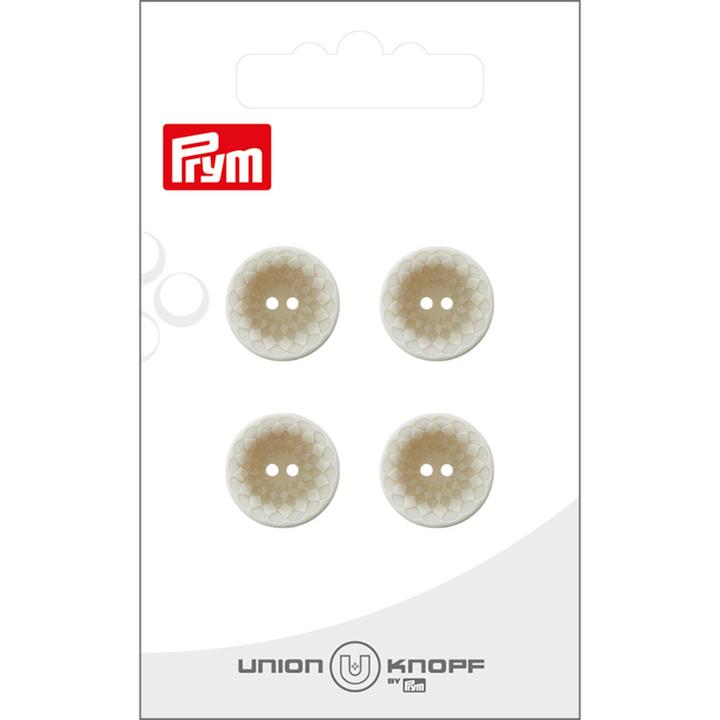 Immagine prodotto Prym Bottoni in poliestere da 15 mm, 4 pezzi, crema