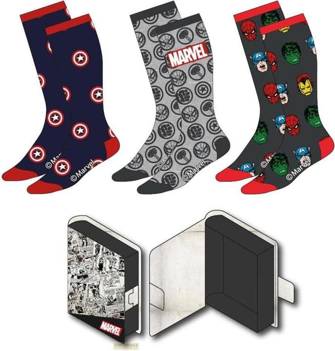 Produktbild Cerda MARVEL - Pack de 3 Paires de Chaussettes (Taille 38-45) (3er Pack, 38 - 45)
