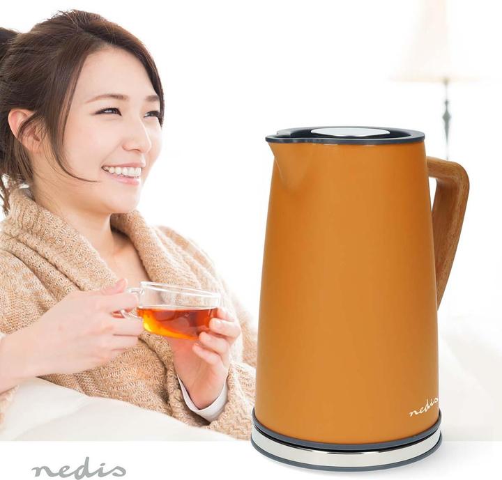 Immagine prodotto Nedis Bollitore | 1,7 l | Soft-Touch | Arancione | Ruota di 360 gradi | Elemento riscaldante nascosto | (1.70 l)