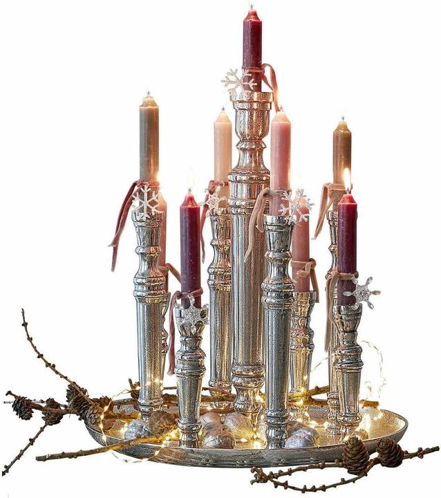 Image du produit Loberon Bougeoir Calcot argent antique (42 x 38 cm)