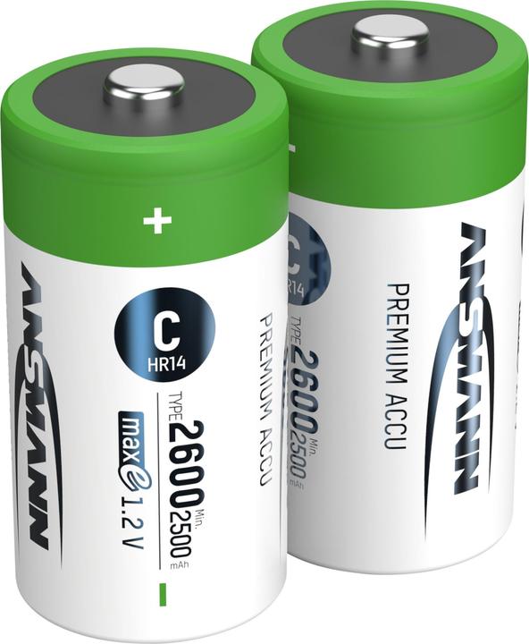 Immagine prodotto Ansmann Batteria NiMH Baby C tipo 2600 (min. 2500 mAh) maxE (2 pz., C, 2600 mAh)