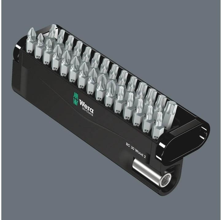 Produktbild Wera Bit-Check 30 Wood 2 (Kreuz Phillips PH M2, Kreuz Pozidriv PZ M3, Kreuz Pozidriv PZ M2, Kreuz Pozidriv PZ M1)