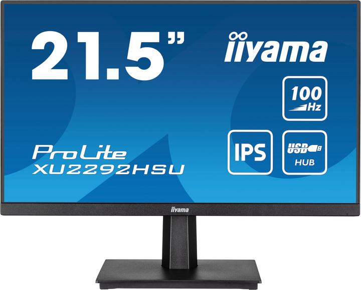 Actual product image iiyama XU2292HSU-B6 54.61cm 21.5inch ETE IPS FHD 100Hz 250cd/m2 0.4ms HDMI DP USB-HUB 4x3.2 Speakers (1920 x 1080 pixels, 21.50")