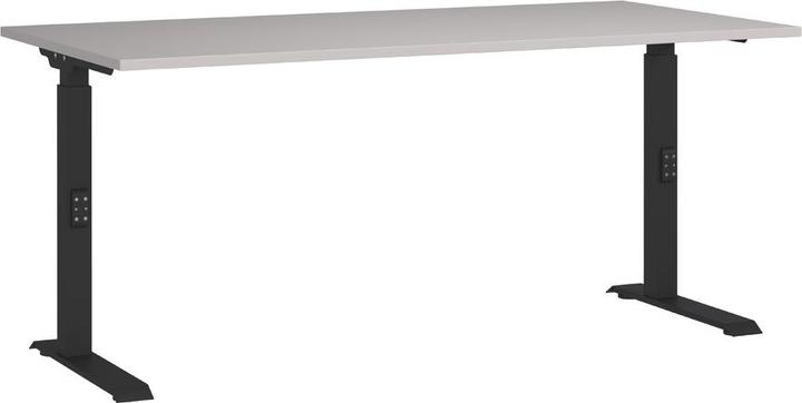 Actual product image Germania DOWNEY height-adjustable desk cashmere rectangular, C-leg frame black 160.0 x 8 (160 x 68 cm)