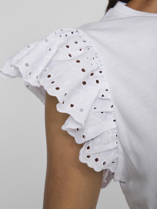 Actual product image Vila Embroidered top with cropped sleeves (XS)