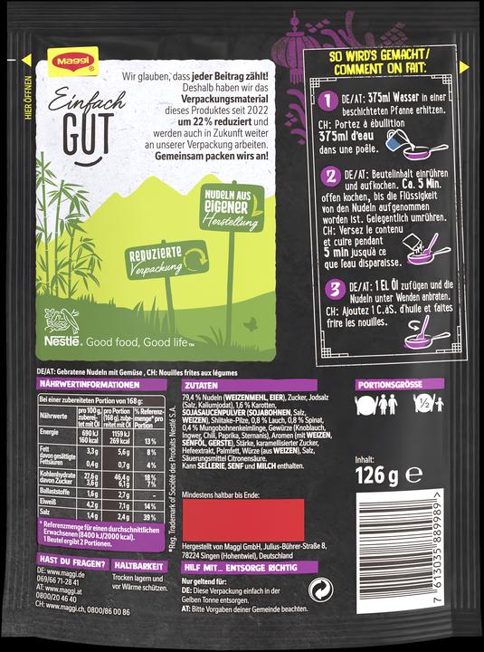 Produktbild Maggi MAGIC ASIA Gebratene Nudeln Teriyaki (126 g)